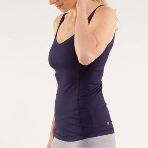Lululemon Deep Indigo Optimal Strappy Back Tank Top